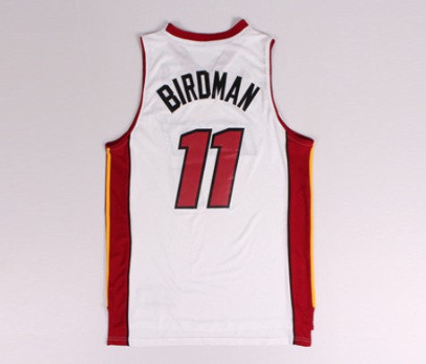  NBA 2013 2014 Miami Heat 11 Chris Andersen Birdman Nickname White Jerseys