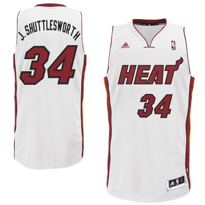  NBA 2013 2014 Miami Heat 34 Ray Allen Jesus Shuttleworth Nickname White Jersey
