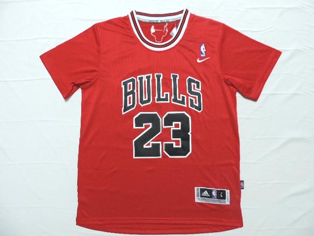  NBA 2014 2015 Chicago Bulls 23 Michael Jordan New Revolution 30 Swingman Red Jersey with Sleeve jersey
