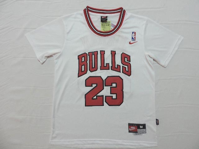  NBA 2014 2015 Chicago Bulls 23 Michael Jordan New Revolution 30 Swingman White Jersey with Sleeve jersey