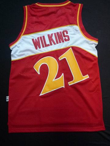  NBA Atlanta Hawks 21 Dominique Wilkins New Rev30 Swingman Red Jerseys