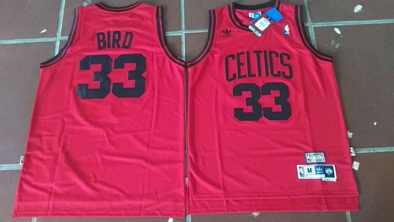  NBA Boston Celtics 33 Larry Bird New Revolution 30 Swingman Soul Throwback Red Jersey