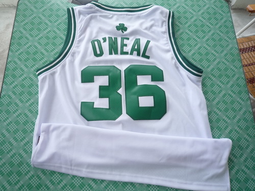 NBA Boston Celtics 36 Shaquille O'Neal New Revolution 30 Home White Jerseys