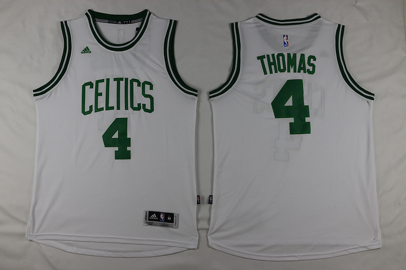  NBA Boston Celtics 4 Isaiah Thomas New Revolution 30 Swingman White Jersey