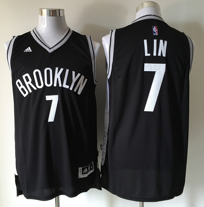  NBA Brooklyn Nets 7 Jeremy Lin New Revolution 30 Road Black Jersey