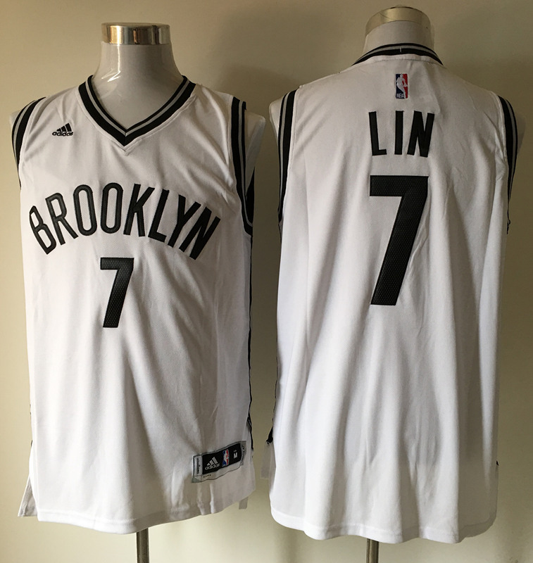  NBA Brooklyn Nets 7 Jeremy Lin New Revolution 30 Road White Jersey