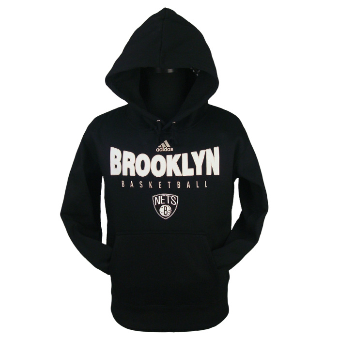  NBA Brooklyn Nets Flocking Black Hoody