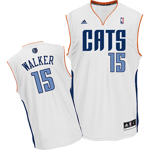  NBA Charlotte Bobcats 15 Kemba Walker New Revolution 30 Swingman Home White Jersey