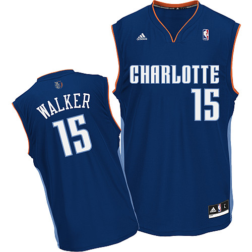  NBA Charlotte Bobcats 15 Kemba Walker New Revolution 30 Swingman Road Blue Jersey