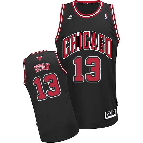  NBA Chicago Bulls 13 Joakim Noah New Revolution 30 Swingman Home Black Jersey