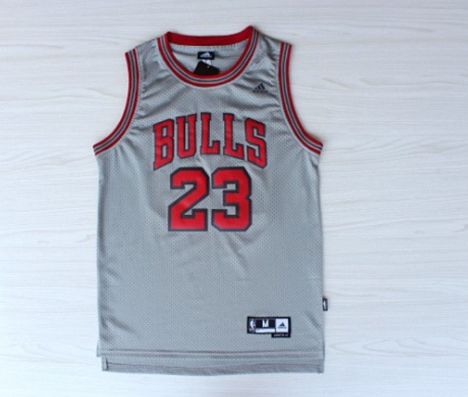  NBA Chicago Bulls 23 Michael Jordan New Revolution 30 Grey Jersey