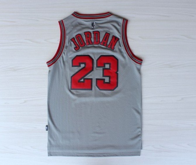  NBA Chicago Bulls 23 Michael Jordan New Revolution 30 Grey Jerseys