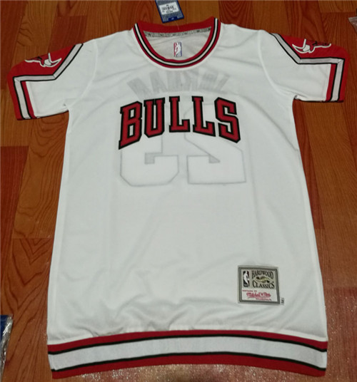  NBA Chicago Bulls 23 Michael Jordan Red Short Sleeve Stitched NBA White Jersey
