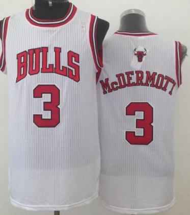  NBA Chicago Bulls 3 Doug McDermott Authentic White Jersey
