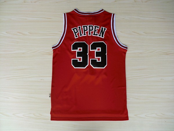  NBA Chicago Bulls 33 Scottie Pippen New Revolution 30 Swingman Red Jerseys
