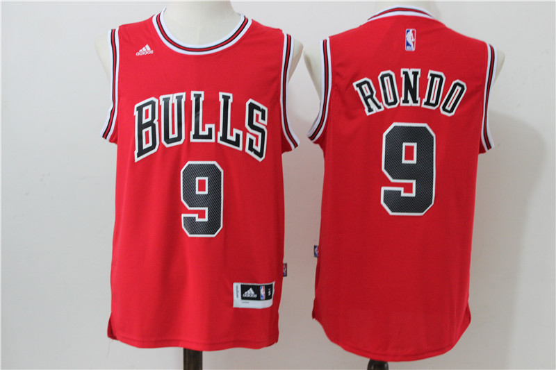  NBA Chicago Bulls 9 Rajon Rondo New Revolution 30 Swingman Red Jersey