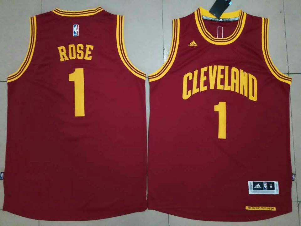  NBA Cleveland Cavaliers #1 Derrick Rose jersey New Revolution 30 Swingman Red Jersey