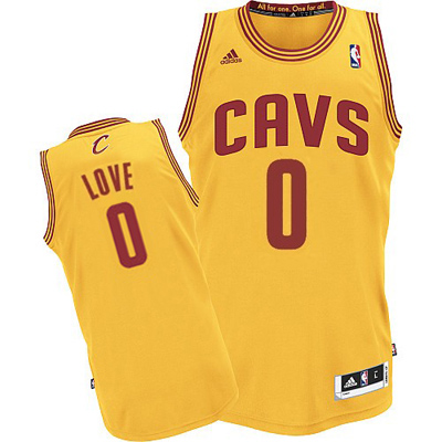  NBA Cleveland Cavaliers 0 Kevin Love New Revolution 30 Swingman Yellow Jersey