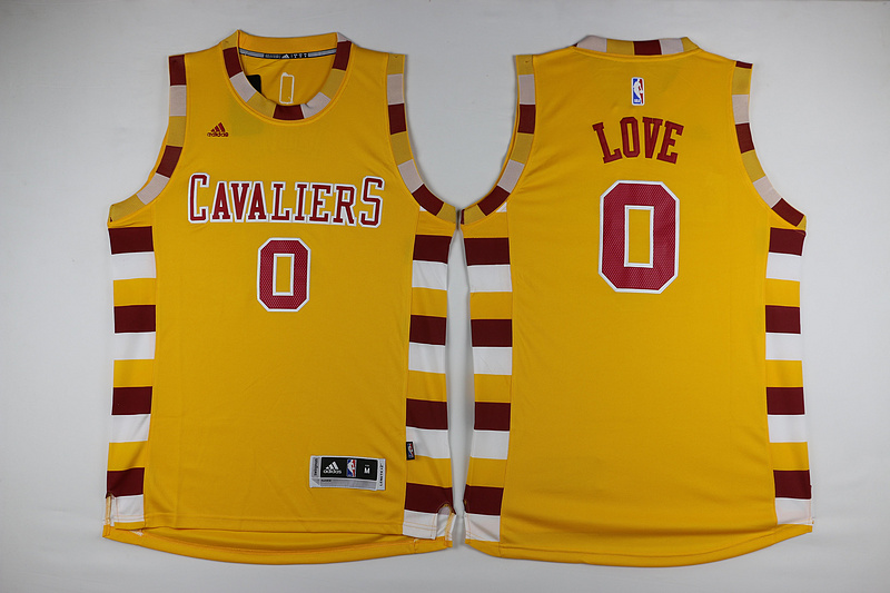  NBA Cleveland Cavaliers 0 Kevin Love Throwback Classic Yellow Jersey