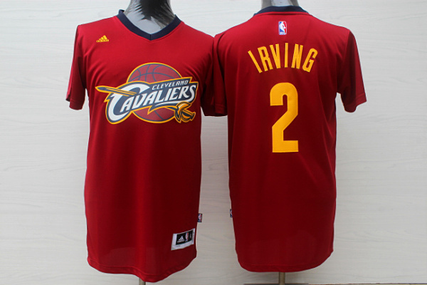  NBA Cleveland Cavaliers 2 Kyrie Irving New Revolution 30 Swingman Red Jersey with Sleeve