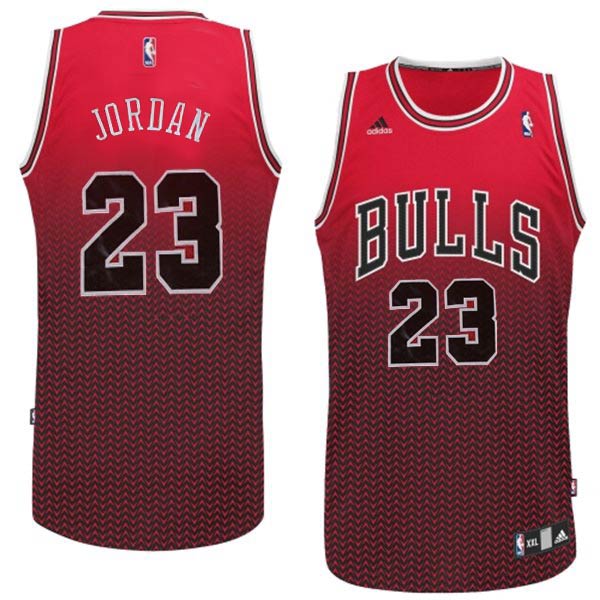  NBA Chicago Bulls 23 Jordan Resonate Fashion Swingman Red Yellow Jersey