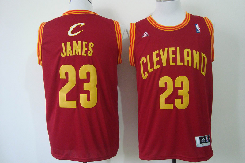  NBA Cleveland Cavaliers 23 Lebron James New Revolution 30 Swingman Road Red Jersey