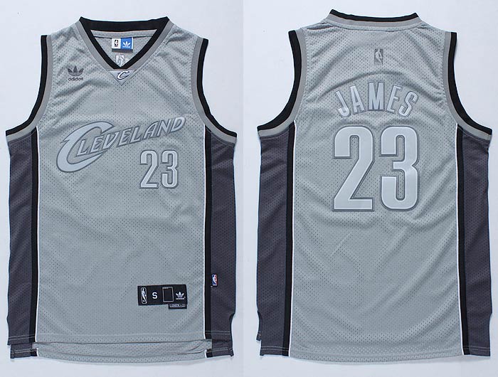  NBA Cleveland Cavaliers 23 Lebron James Swingman Gray Shadow Jerseys