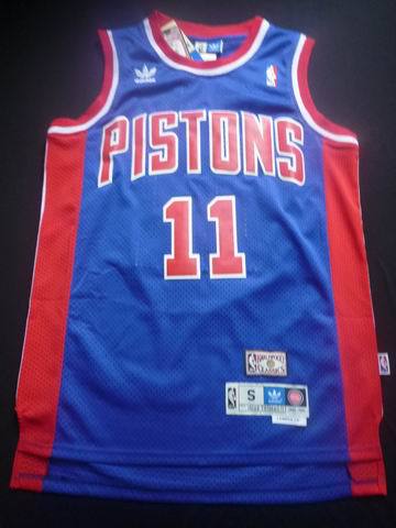  NBA Detroit Pistons 11 Isiah Thomas New Rev30 Swingman Throwback Blue Jersey