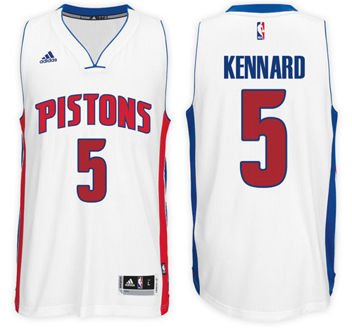  NBA Detroit Pistons 5 Luke Kennard New Revolution 30 Swingman White Jersey