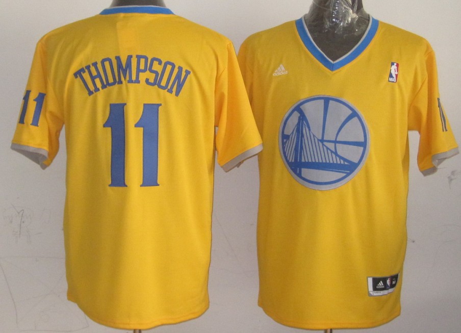  NBA Golden State Warriors 11 Klay Thompson 2013 Christmas Day Fashion Swingman Yellow Jersey