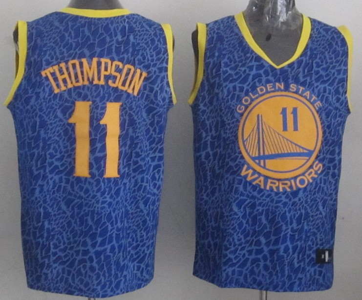  NBA Golden State Warriors 11 Klay Thompson Crazy Light Swingman Blue Jersey