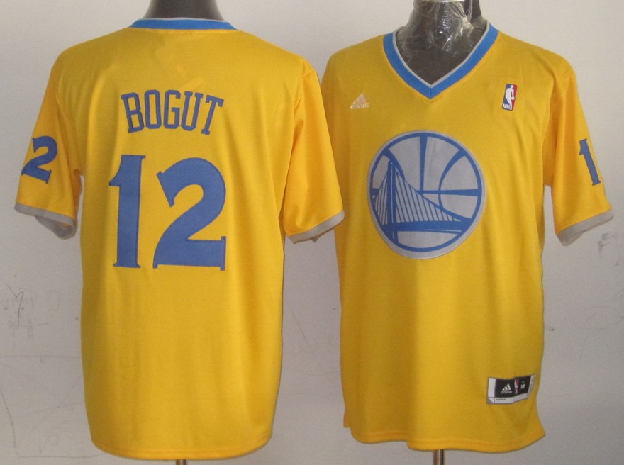  NBA Golden State Warriors 12 Andrew Bogut 2013 Christmas Day Fashion Swingman Yellow Jersey