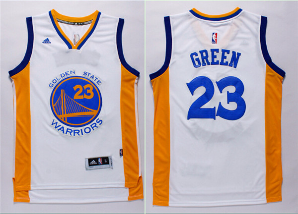  NBA Golden State Warriors 23 Draymond Green New Revolution 30 Swingman White Jerseys