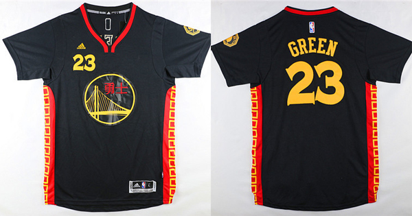  NBA Golden State Warriors 23 Draymond Green  Charcoal 2016 Chinese New Year Basketball Jersey