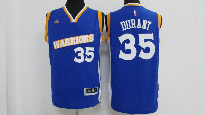  NBA Golden State Warriors 35 Kevin Durant New Revolution 30 Swingman Road Blue Kid Jerseys