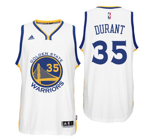  NBA Golden State Warriors 35 Kevin Durant New Revolution 30 Swingman Road White Jersey