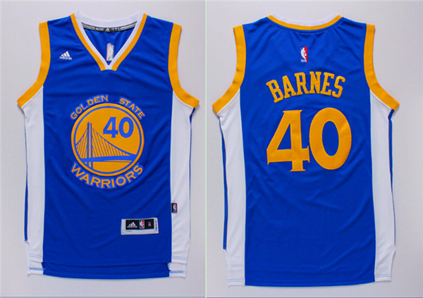  NBA Golden State Warriors 40 Harrison Barnes New Revolution 30 Swingman Blue Jerseys