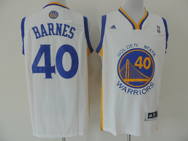  NBA Golden State Warriors 40 Harrison Barnes New Revolution 30 Swingman Home White Jersey