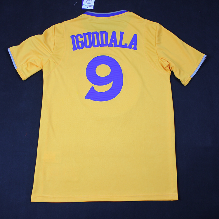  NBA Golden State Warriors 9 Andre Iguodala 2013 Christmas Day Fashion Swingman Yellow Jerseys