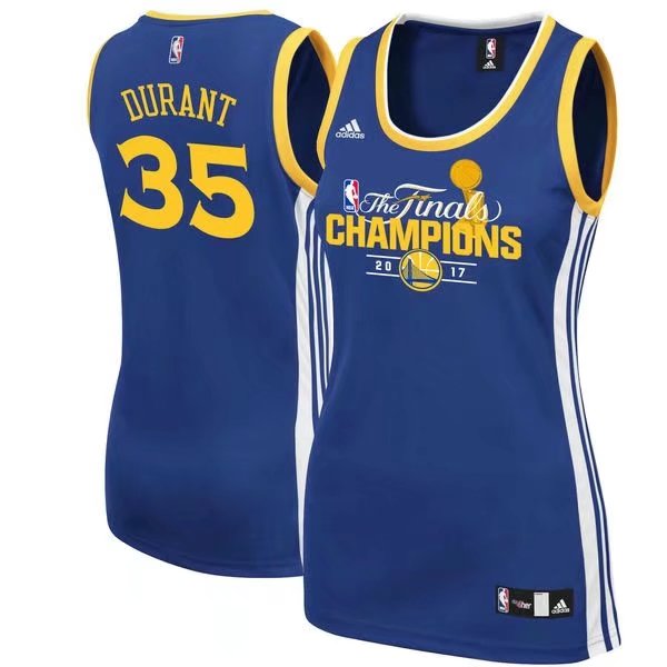  NBA Golden State Warriors Kevin Durant 2017 NBA Finals Champions Road Royal Dress Jersey