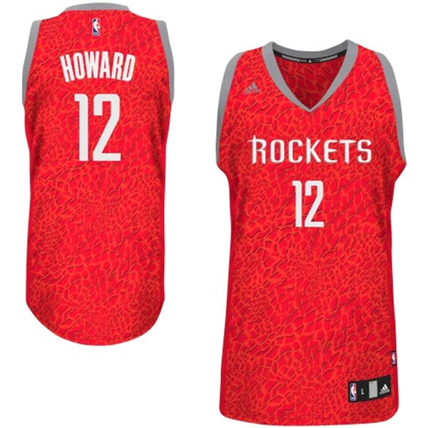  NBA Houston Rockets 12 Dwight Howard Crazy Light Swingman Red Jersey