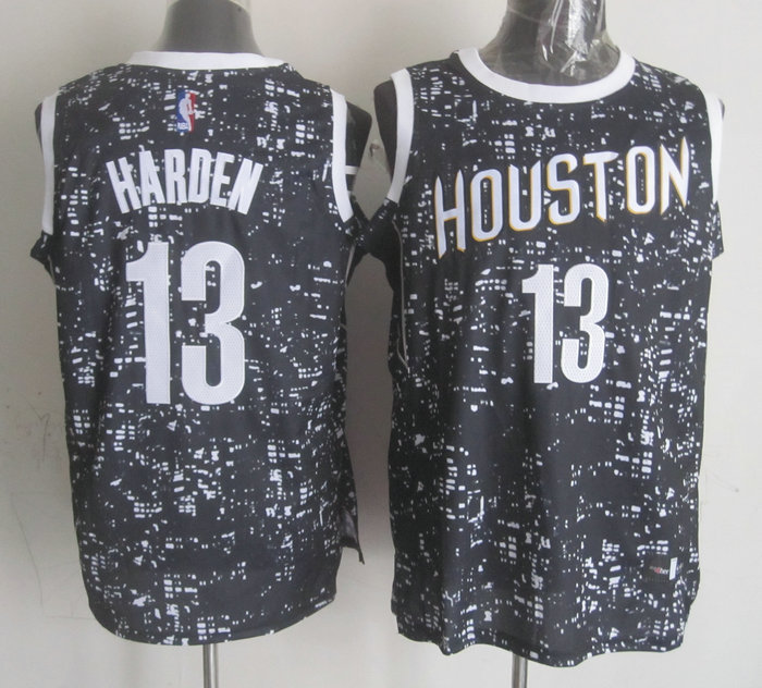  NBA Houston Rockets 13 James Harden Black City Luminous Jersey