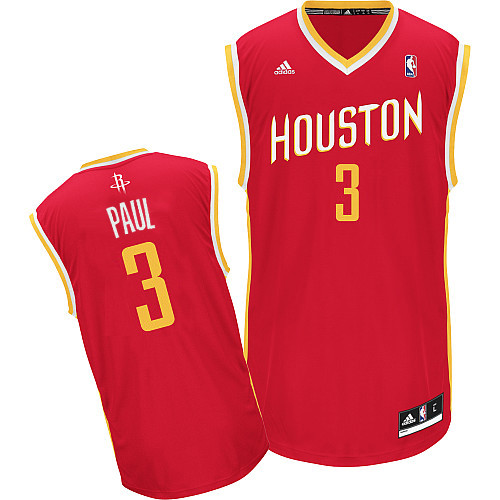  NBA Houston Rockets 3 Chris Paul New Revolution 30 Swingman Road Red Jerseys