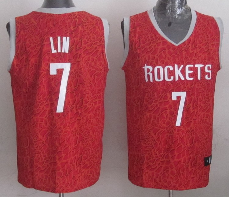  NBA Houston Rockets 7 Jeremy Lin Crazy Light Swingman Red Jersey