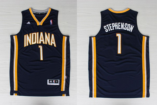  NBA Indiana Pacers 1 Lance Stephenson New Revolution 30 Swingman Road Dark Blue Jerseys