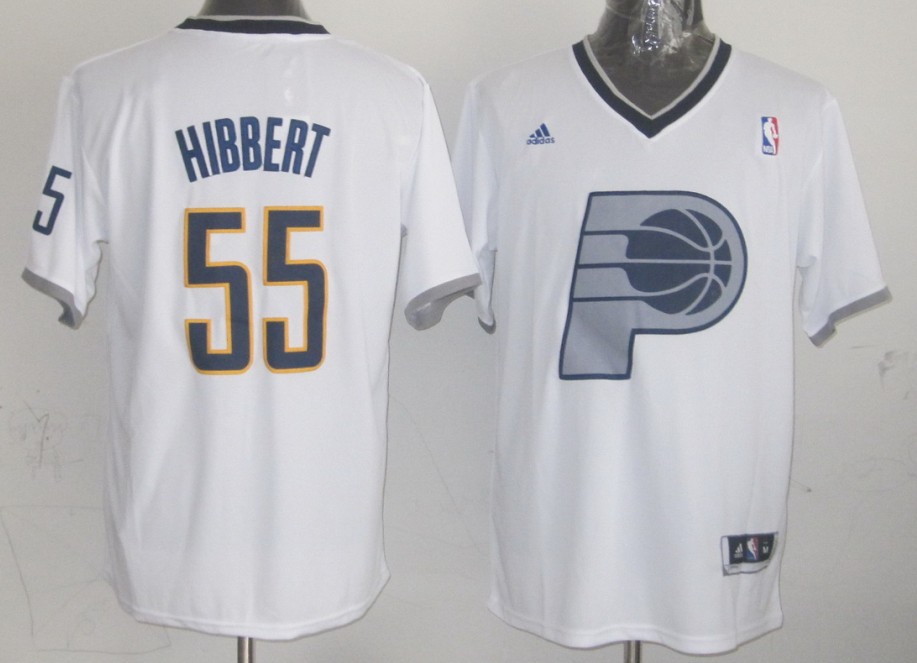  NBA Indiana Pacers 55 Roy Hibbert 2013 Christmas Day Fashion Swingman White Jersey