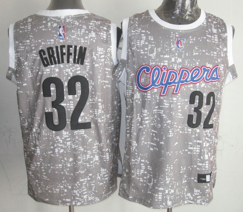  NBA Los Angeles Clippers 32 Blake Griffin Grey City Luminous Jersey