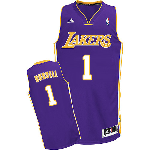  NBA Los Angeles Lakers 1 D Angelo Russell Jersey New Revolution 30 Swingman Purple Jersey