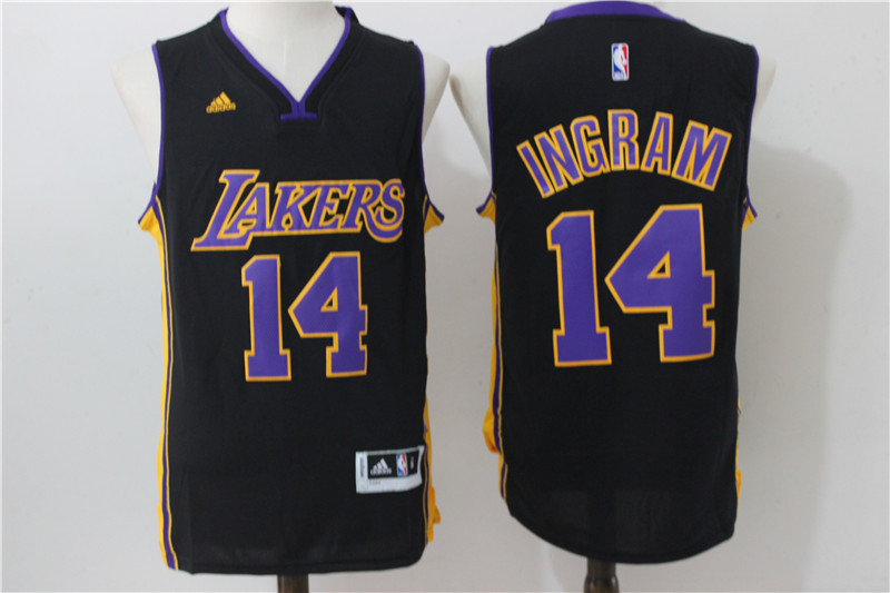  NBA Los Angeles Lakers 14 Brandon Ingram Jersey New Revolution 30 Swingman Black Jersey