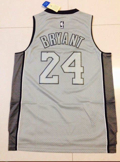  NBA Los Angeles Lakers 24 Kobe Bryant Swingman Gray Shadow Jerseys